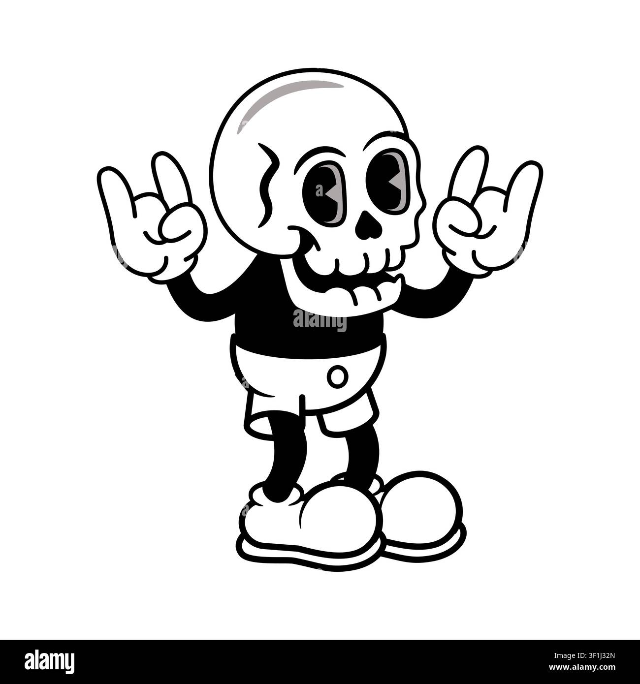 Skull Cartoon Mascot Stock Vector