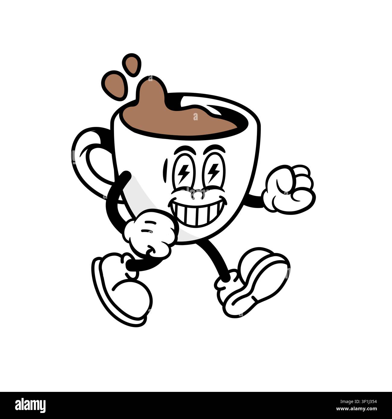 Coffee Cup Cartoon Mascot Stock Vector