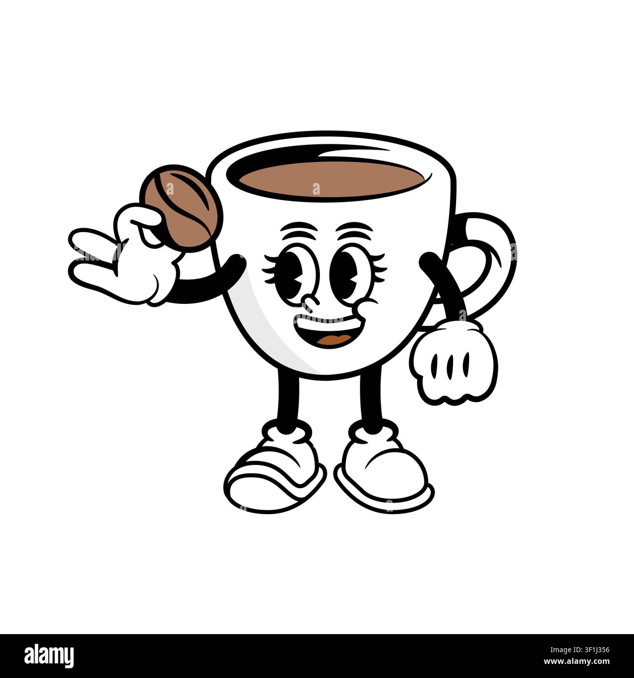 Coffee Cup Cartoon Mascot Stock Vector