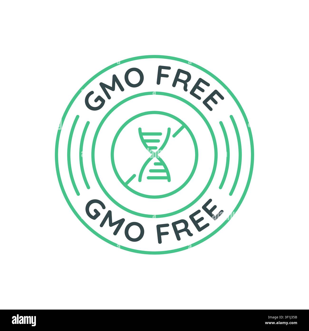 GMO Free Label Logo Stock Vector