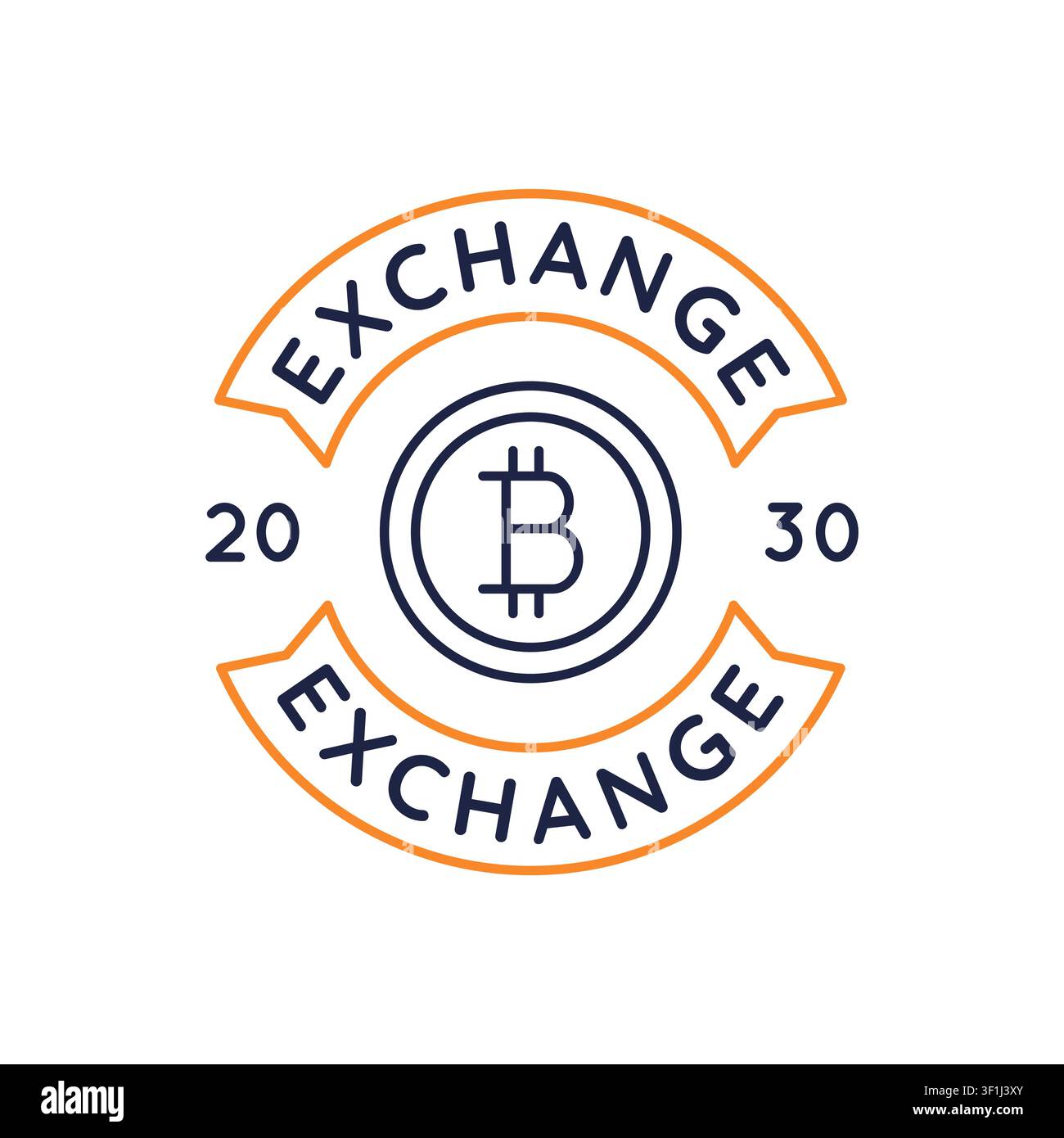 Bitcoin Exchange Logo Stock Vector