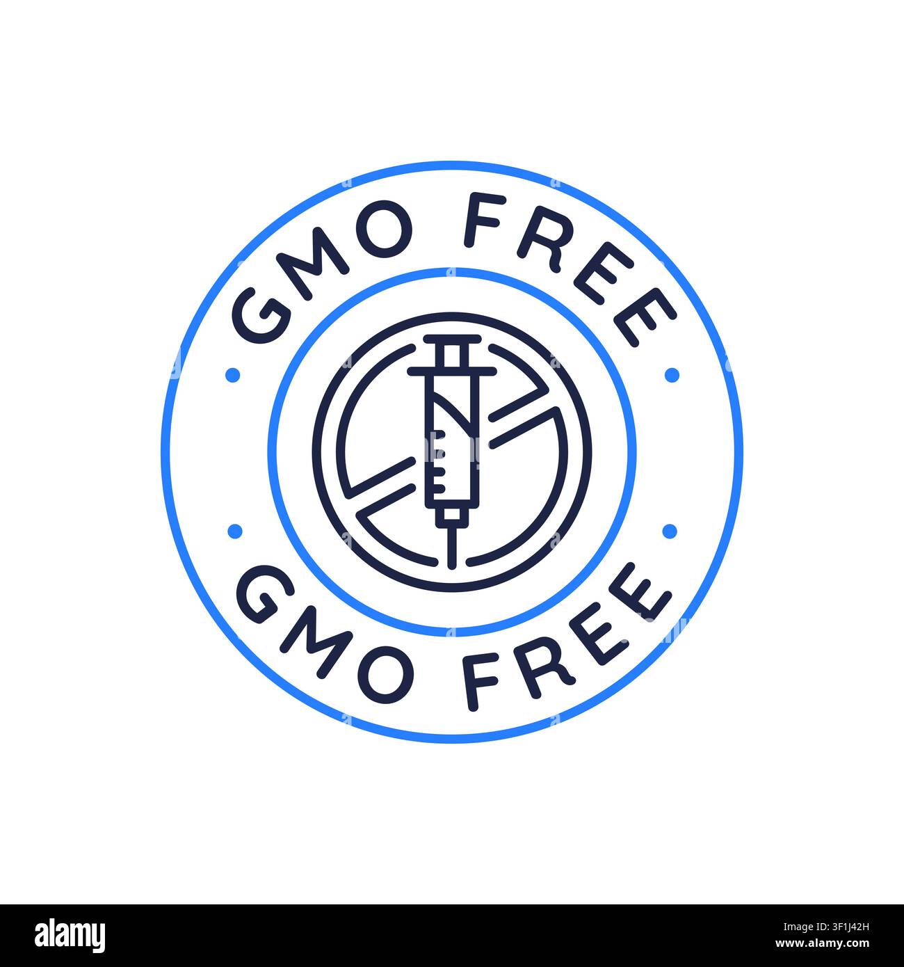 GMO Free Label Logo Stock Vector