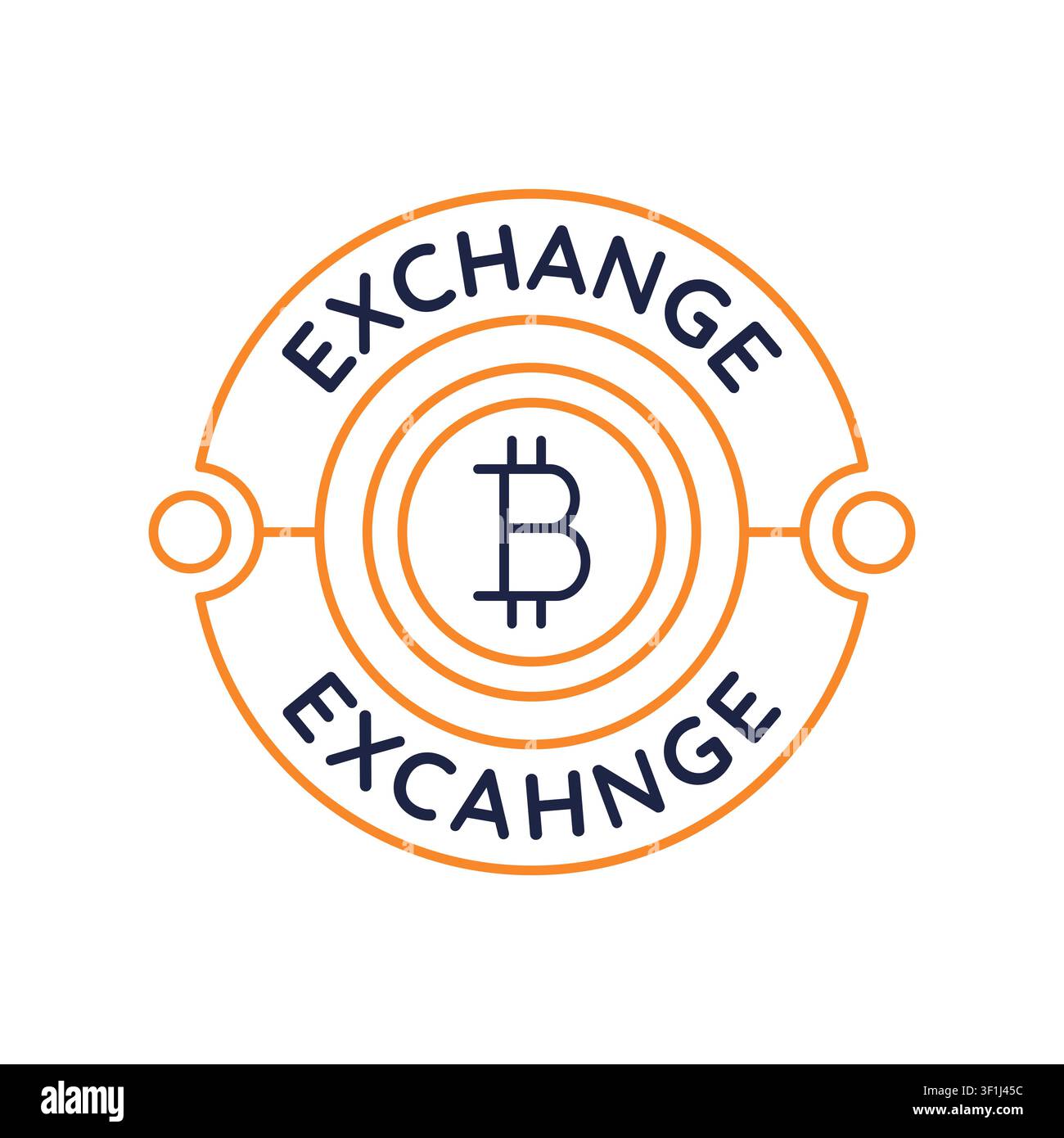 Bitcoin Exchange Logo Stock Vector