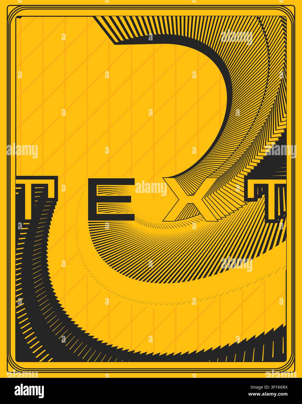 Modern Creative Typography Poster Optical Motion Balance Composition Stock Vector