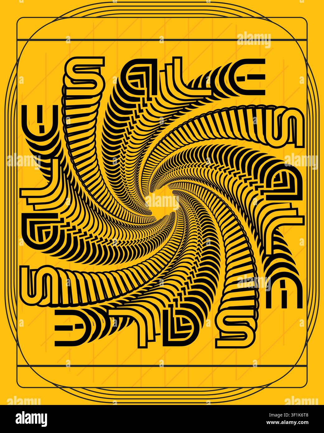 Creative Typography Poster With Optical Motion And Balance Stock Vector