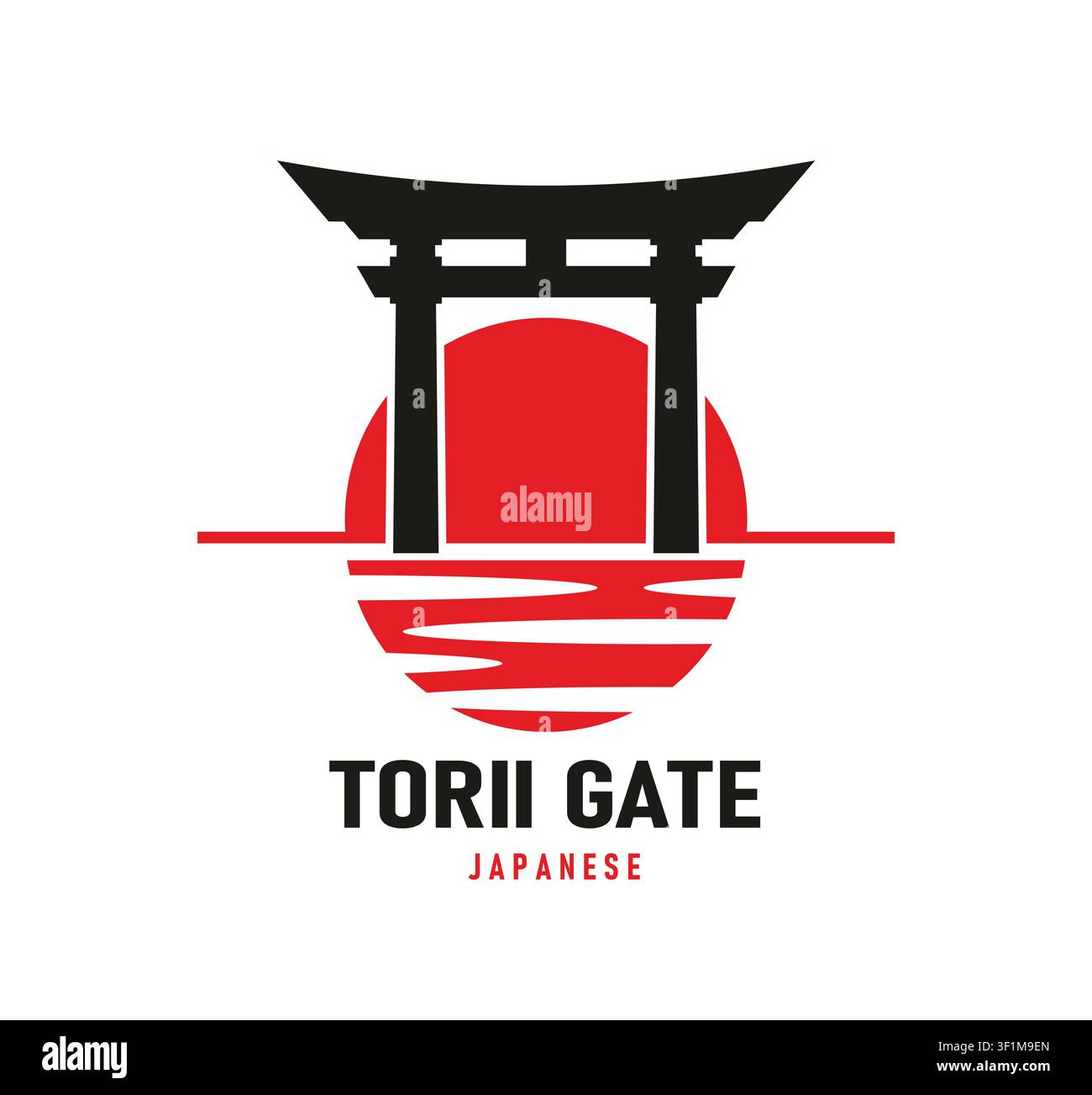 Japanese torii gate icon or symbol Stock Vector