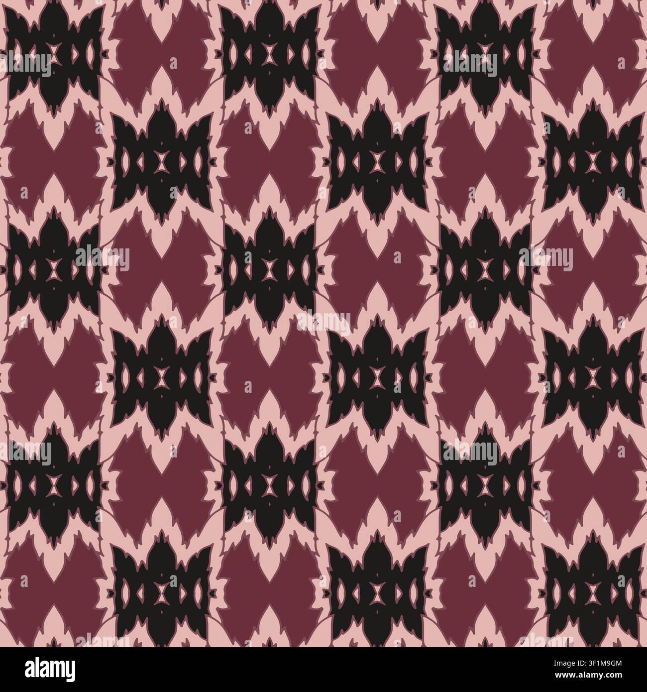 Retro Tribal Ikat Medallion Pattern Stock Vector