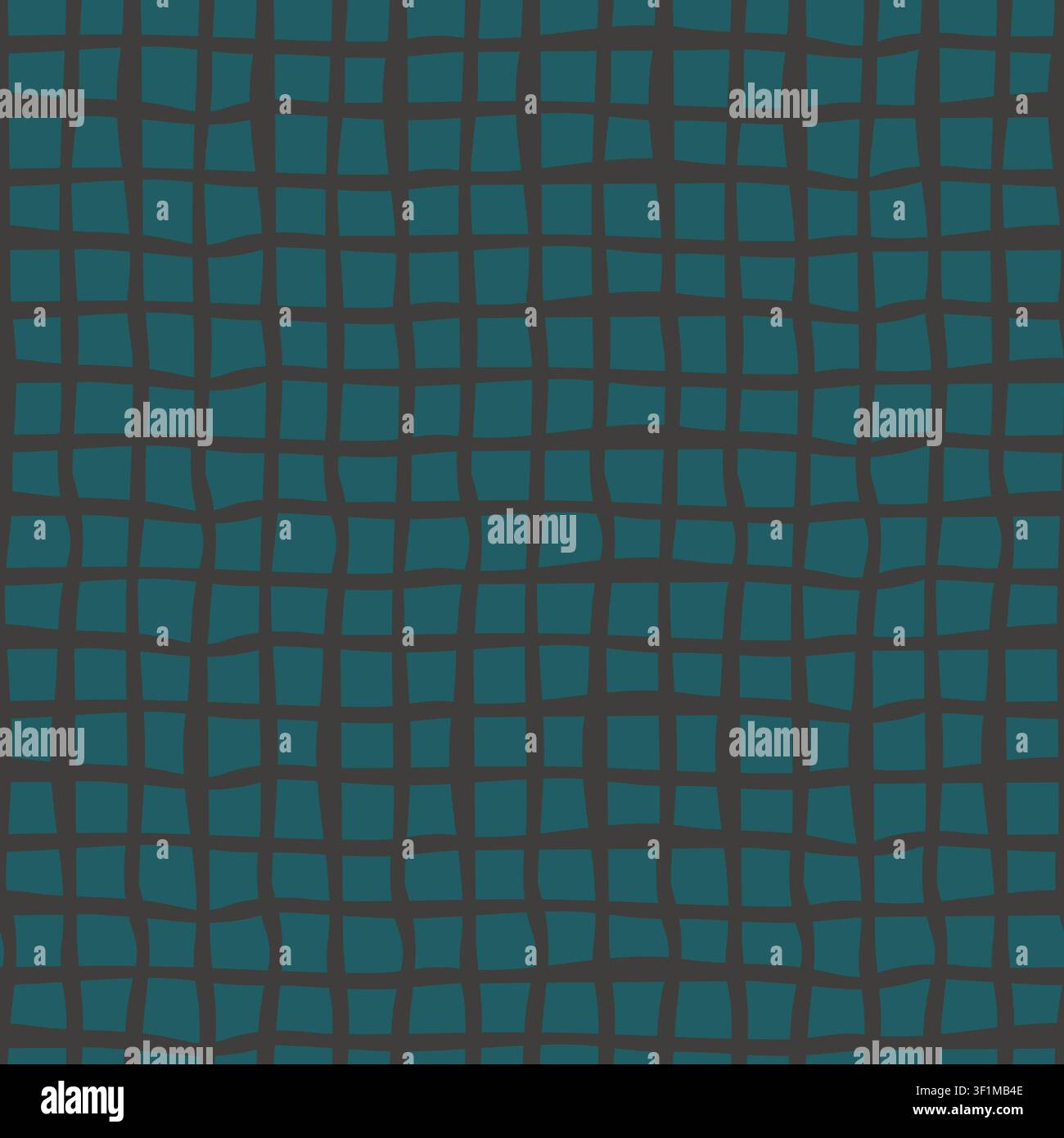 Hand Drawn Wavy Checkered Grid Stock Vector
