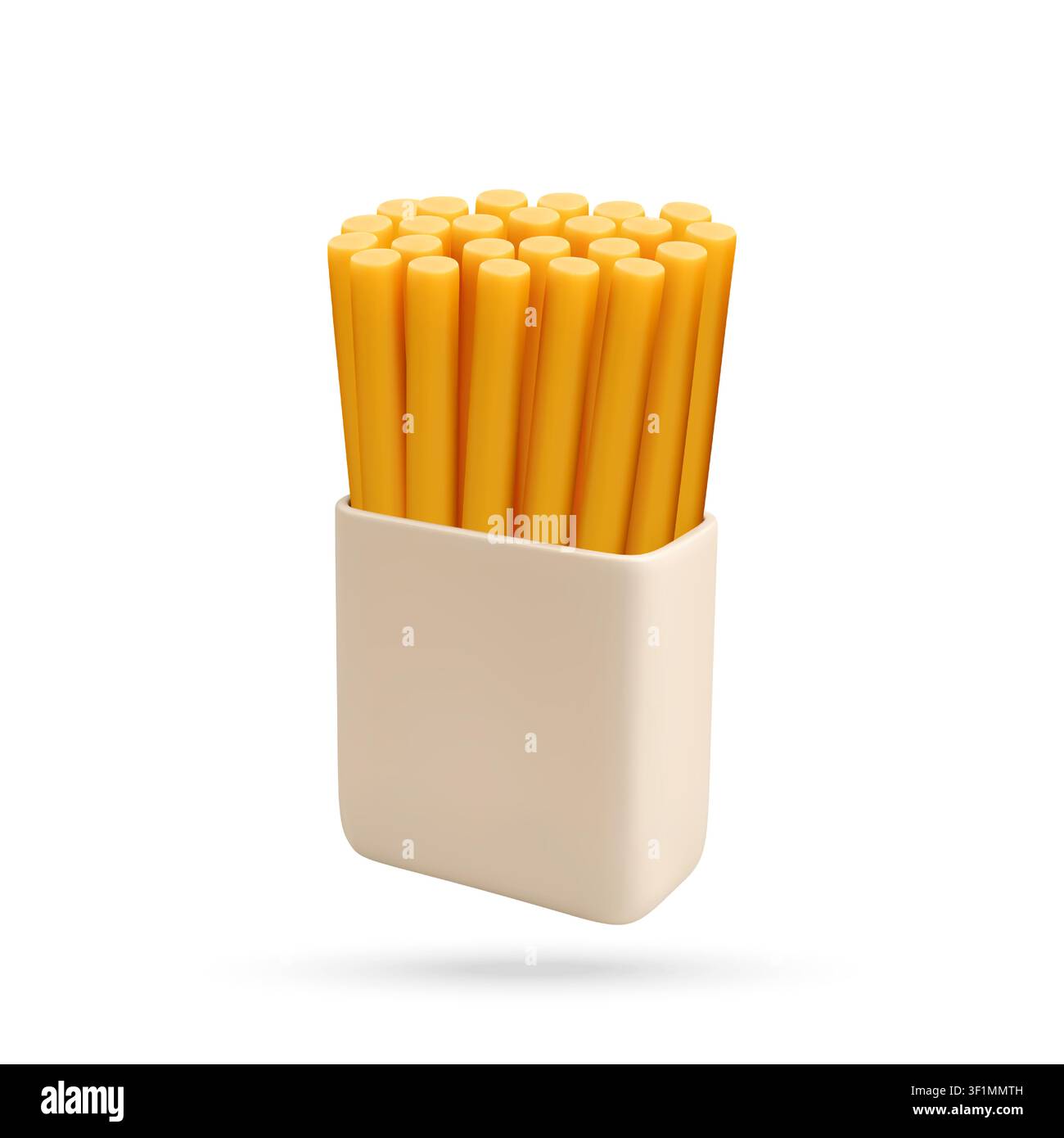 3D Spaghetti pasta in paper package. Stock Vector