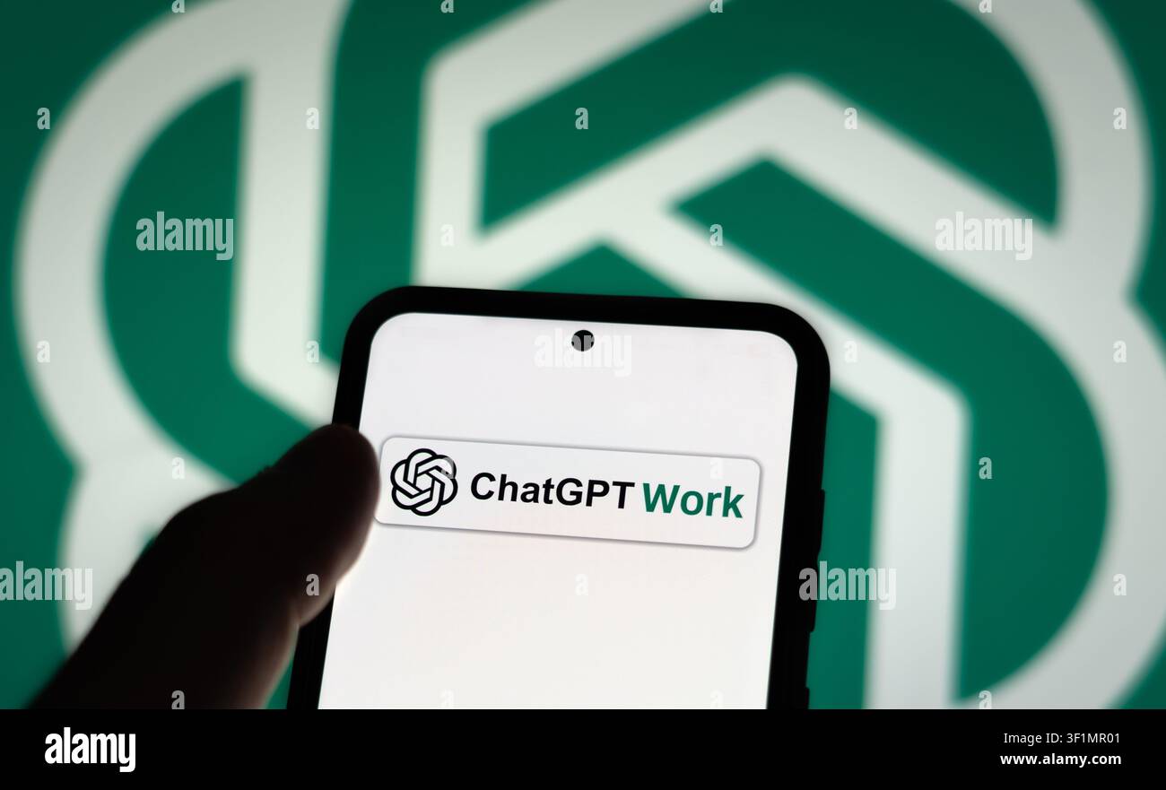 ChatGPT Work AI Agent by OpenAI Stock Photo