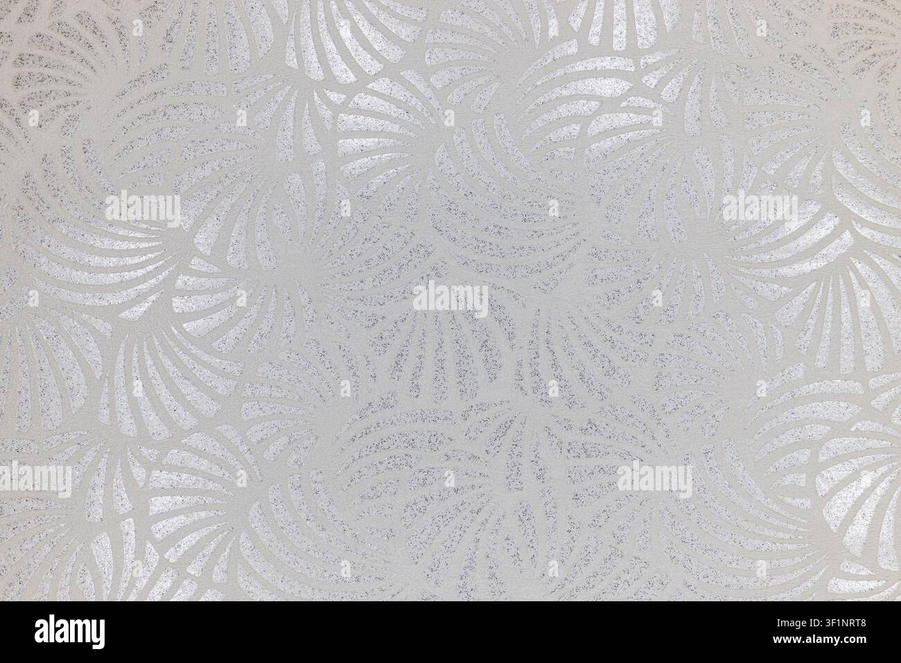 Gray art deco wallpaper texture with repeating fan pattern Stock Photo