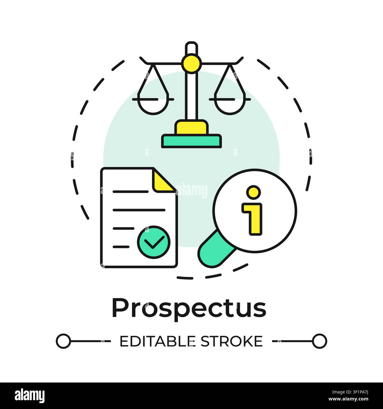 Prospectus multi color concept icon Stock Vector
