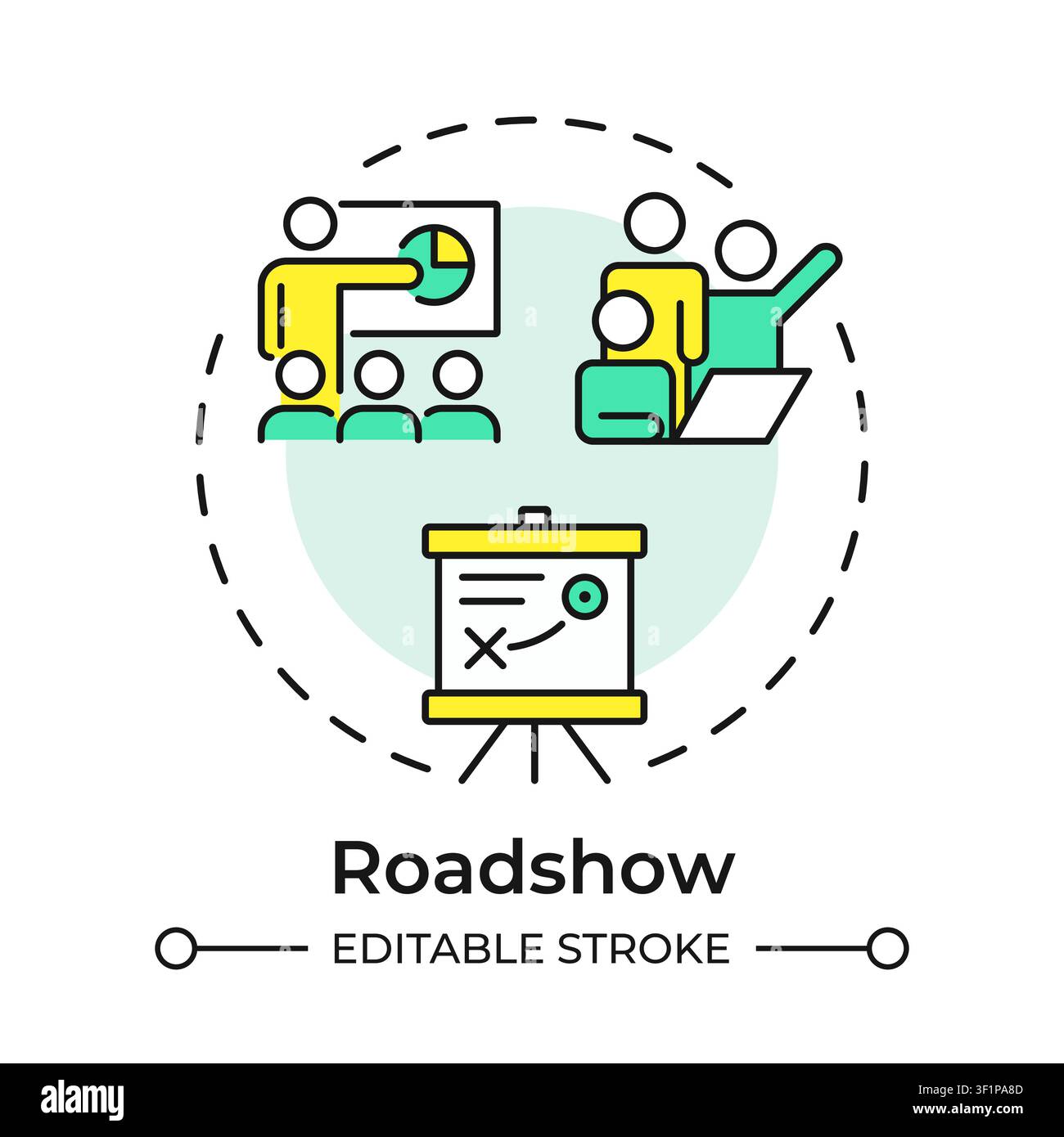 Roadshow multi color concept icon Stock Vector