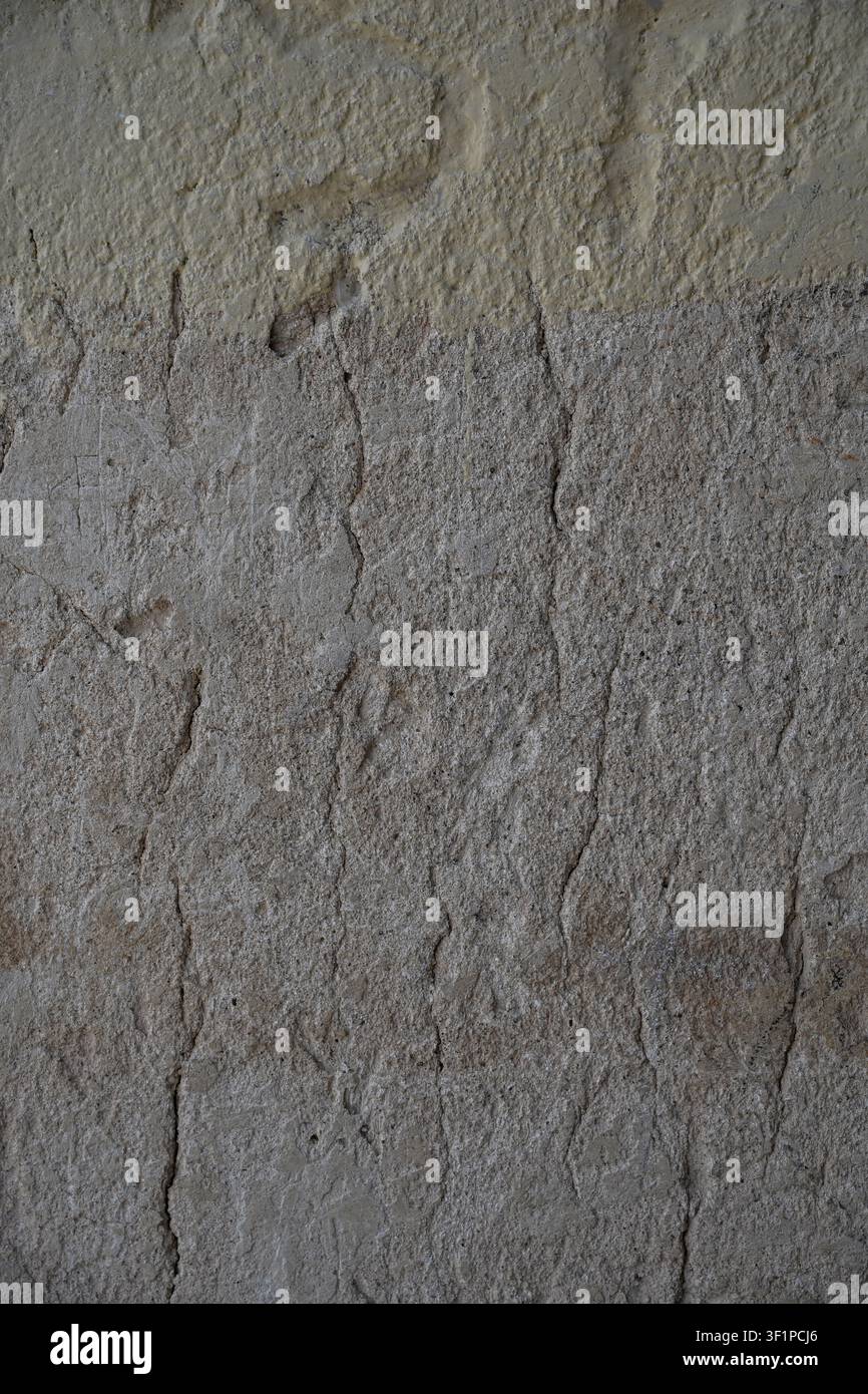 Weathered Cracked Plaster Wall Texture Background With Aged Vintage Surface Patterns Stock Photo