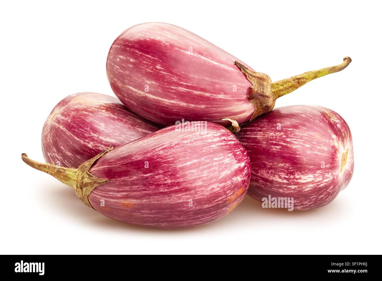 aubergine eggplant path isolated on white Stock Photo