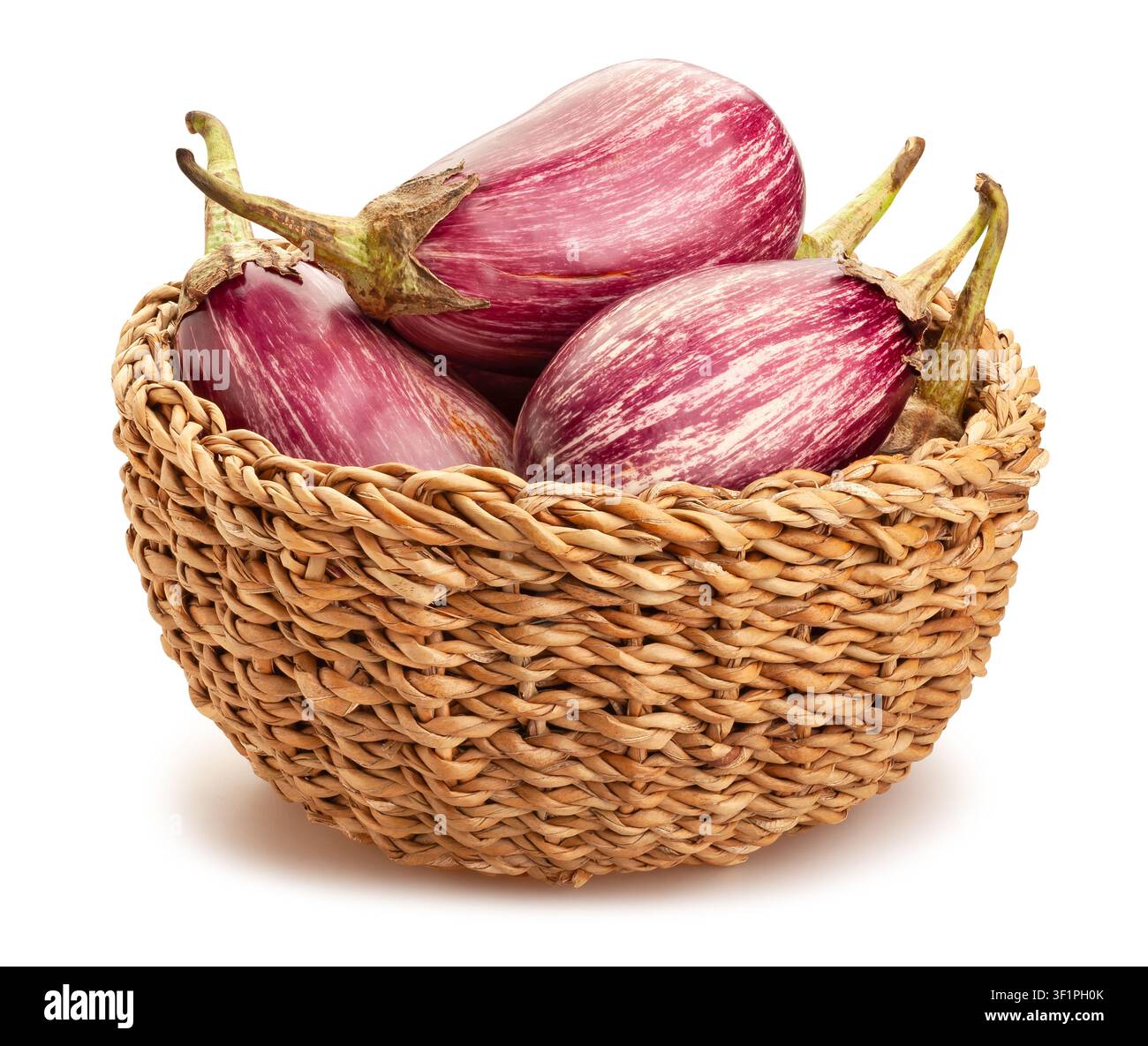 aubergine eggplant path isolated on white Stock Photo