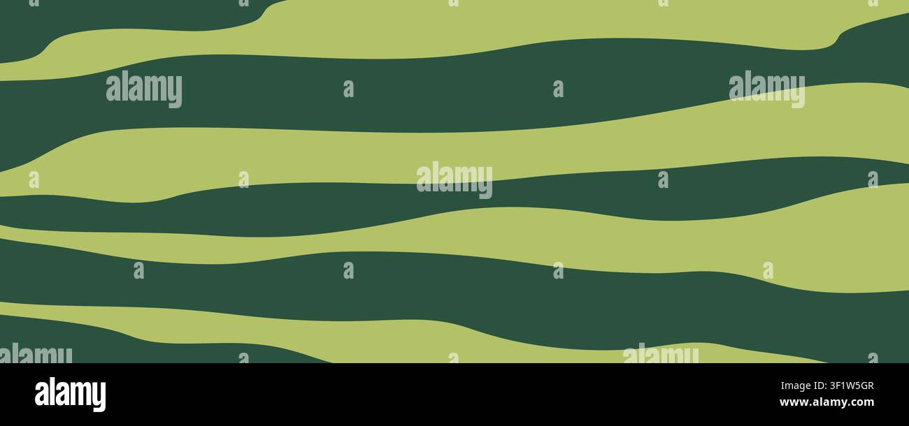 Watermelon skin pattern horizontal banner hand drawn vector for background template Stock Vector
