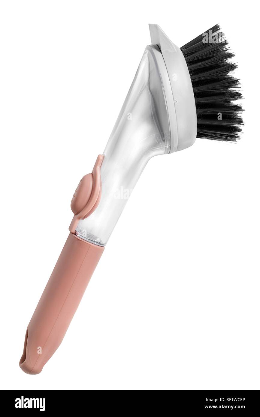 Cleaning hand brush isolated on white background Stock Photo