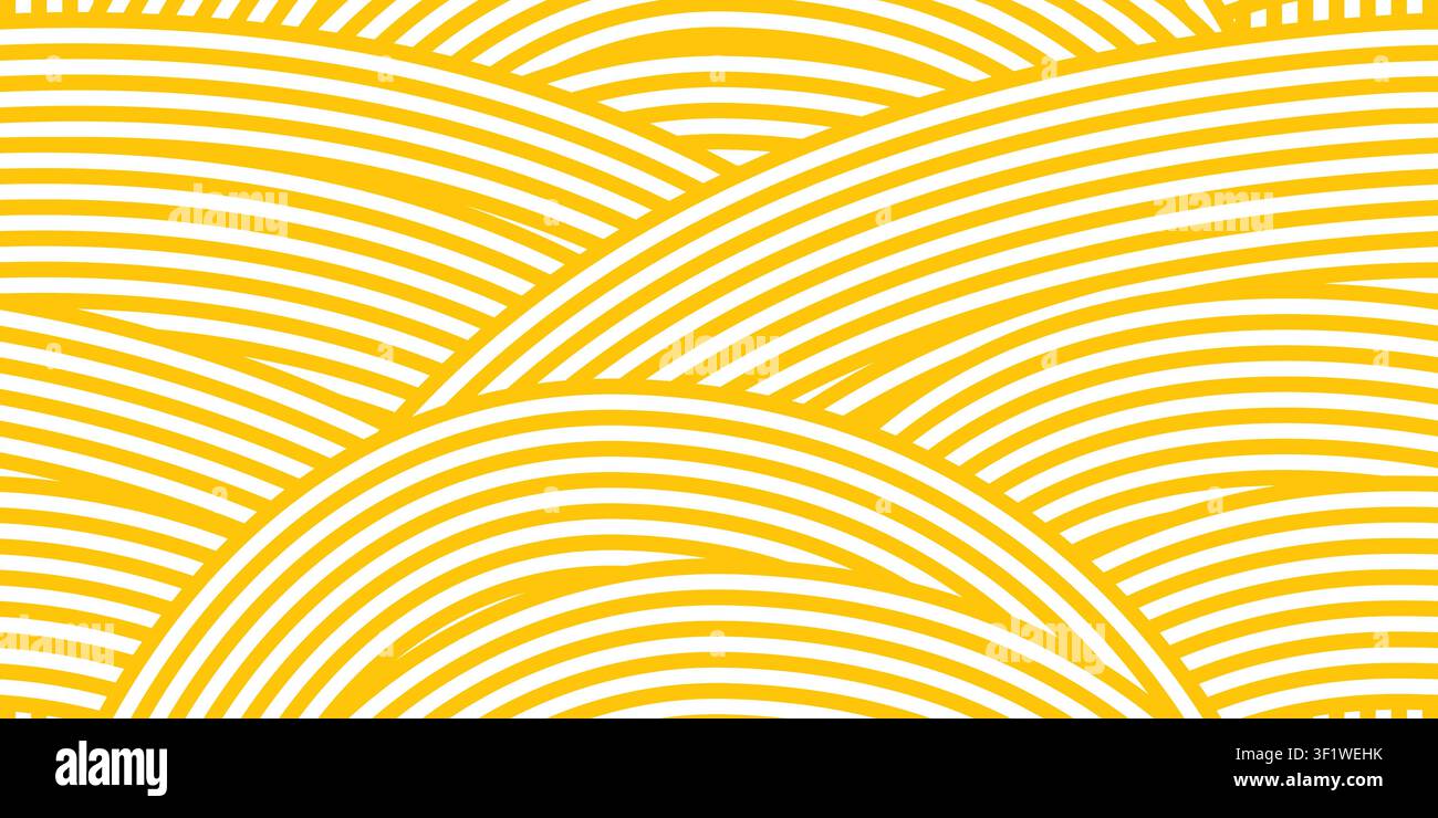 Noodles pattern of Asian ramen or Italian pasta Stock Vector