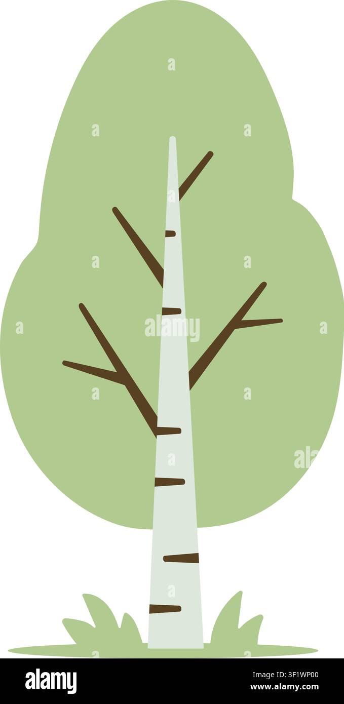Green Tree UI Illustration Stock Vector
