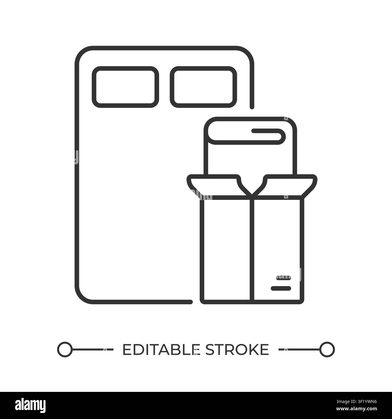 Home relocation service line icon Stock Vector