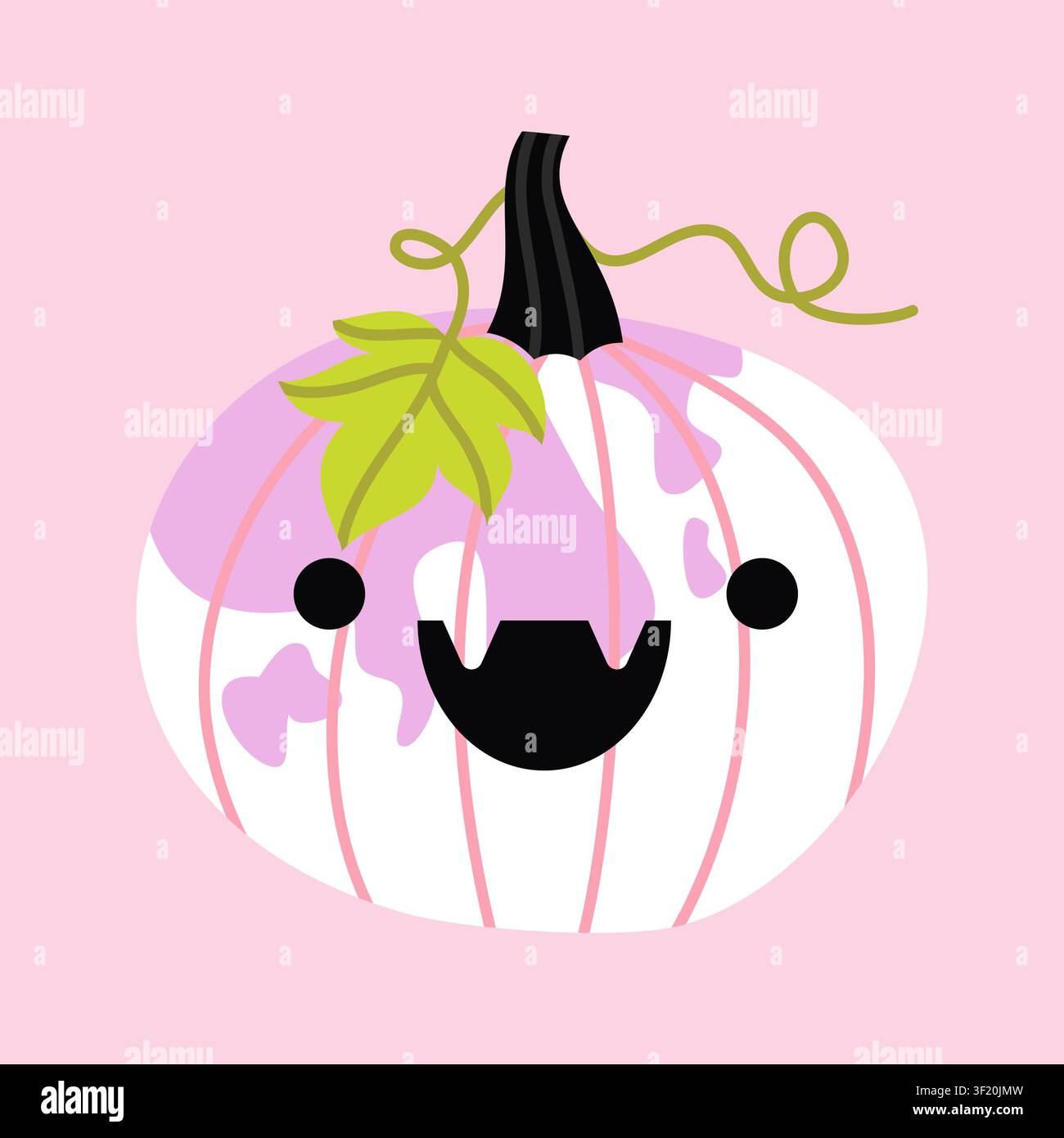 Cute pink pumpkin jack o lantern vector Stock Vector