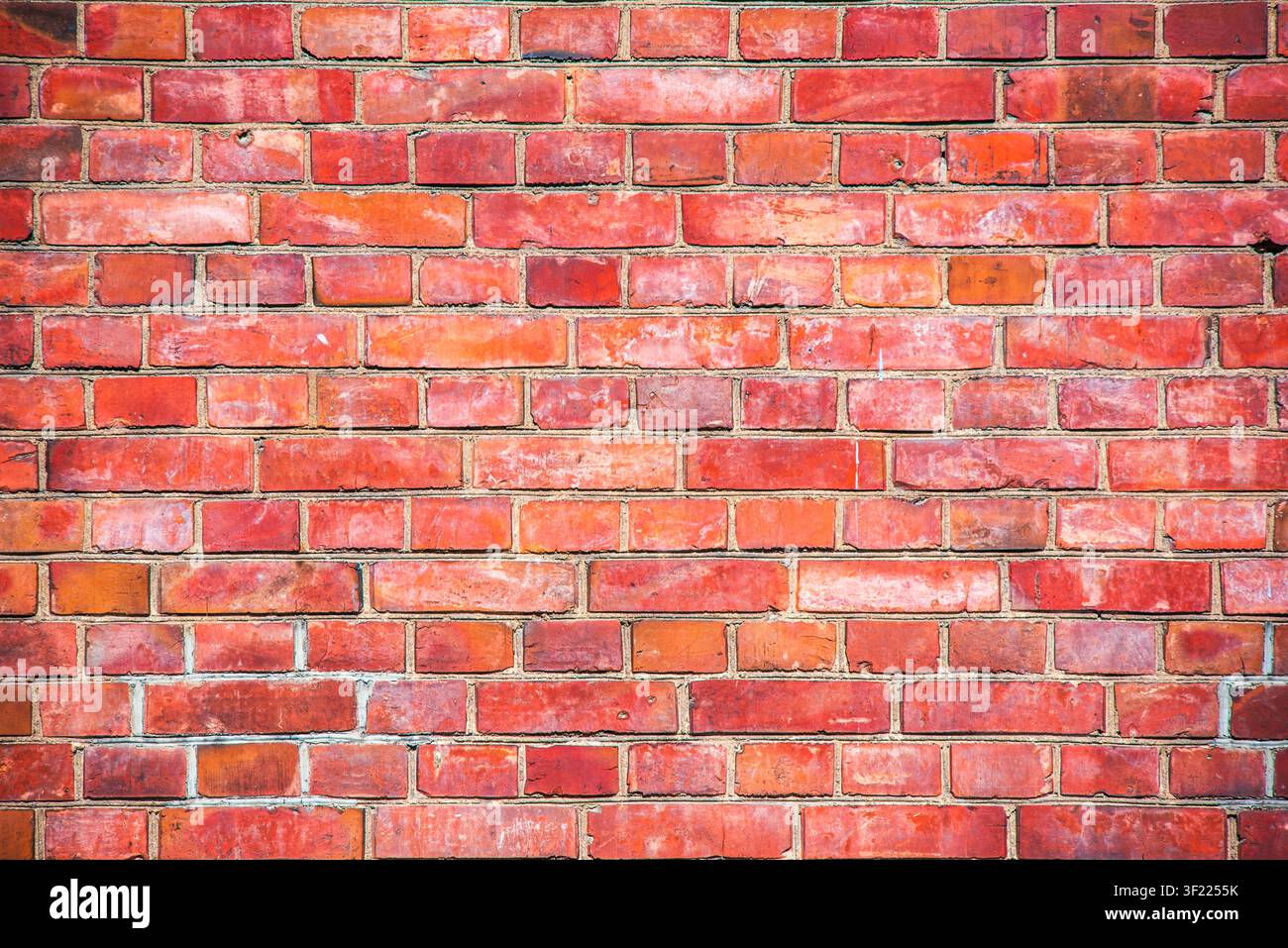 Old Nineteenth Century Red Brick Wall Seamless Texture Stock Photo