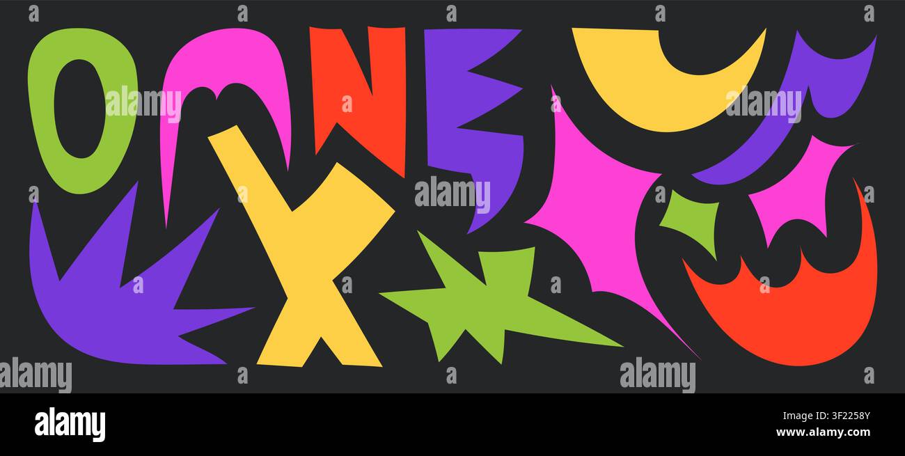 Bright Abstract Geometric Shapes Stock Vector