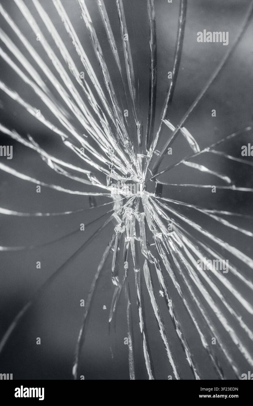 cracked mirror, detail closeup background Stock Photo - Alamy