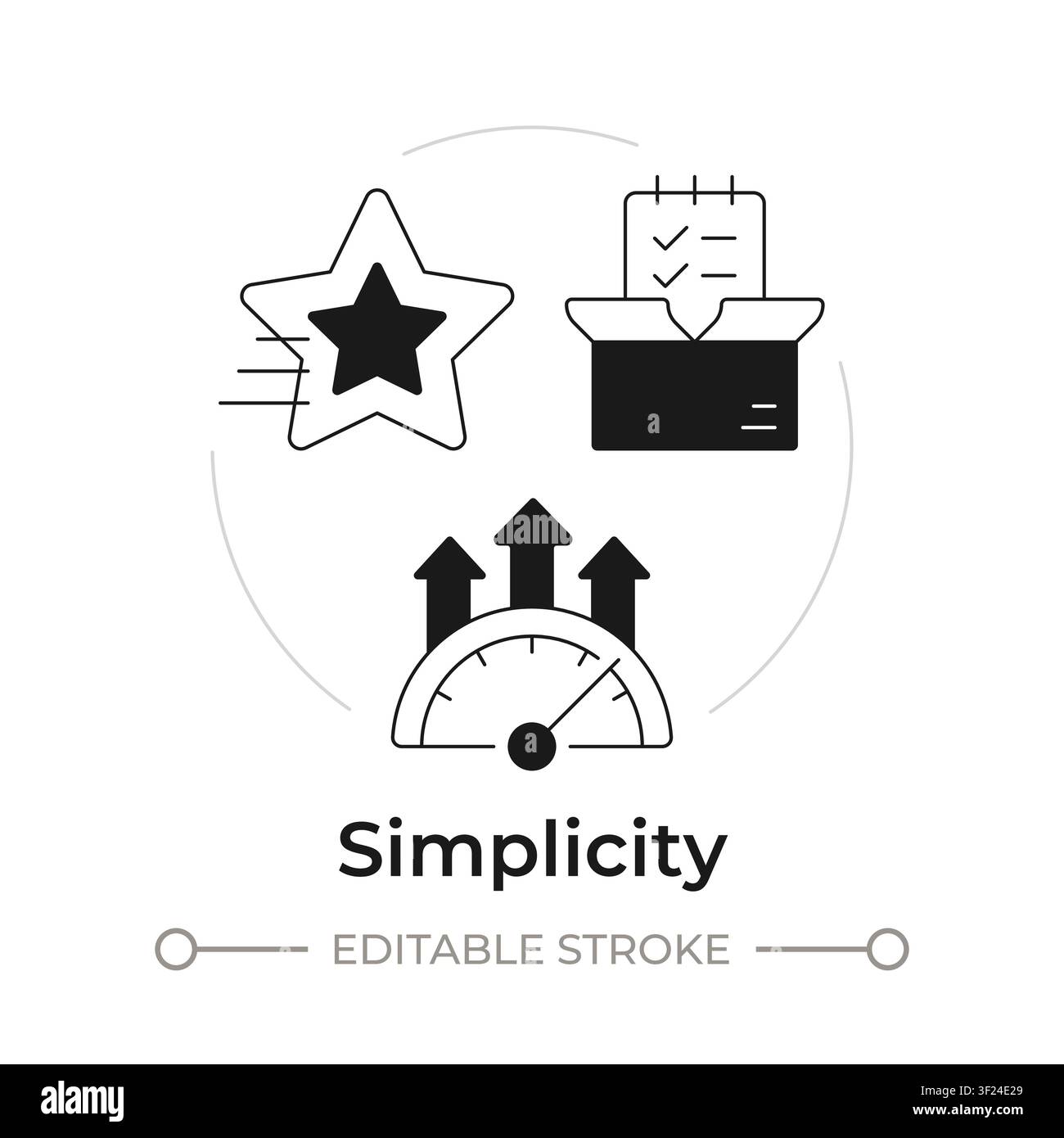 Simplicity modern flat line concept icon Stock Vector
