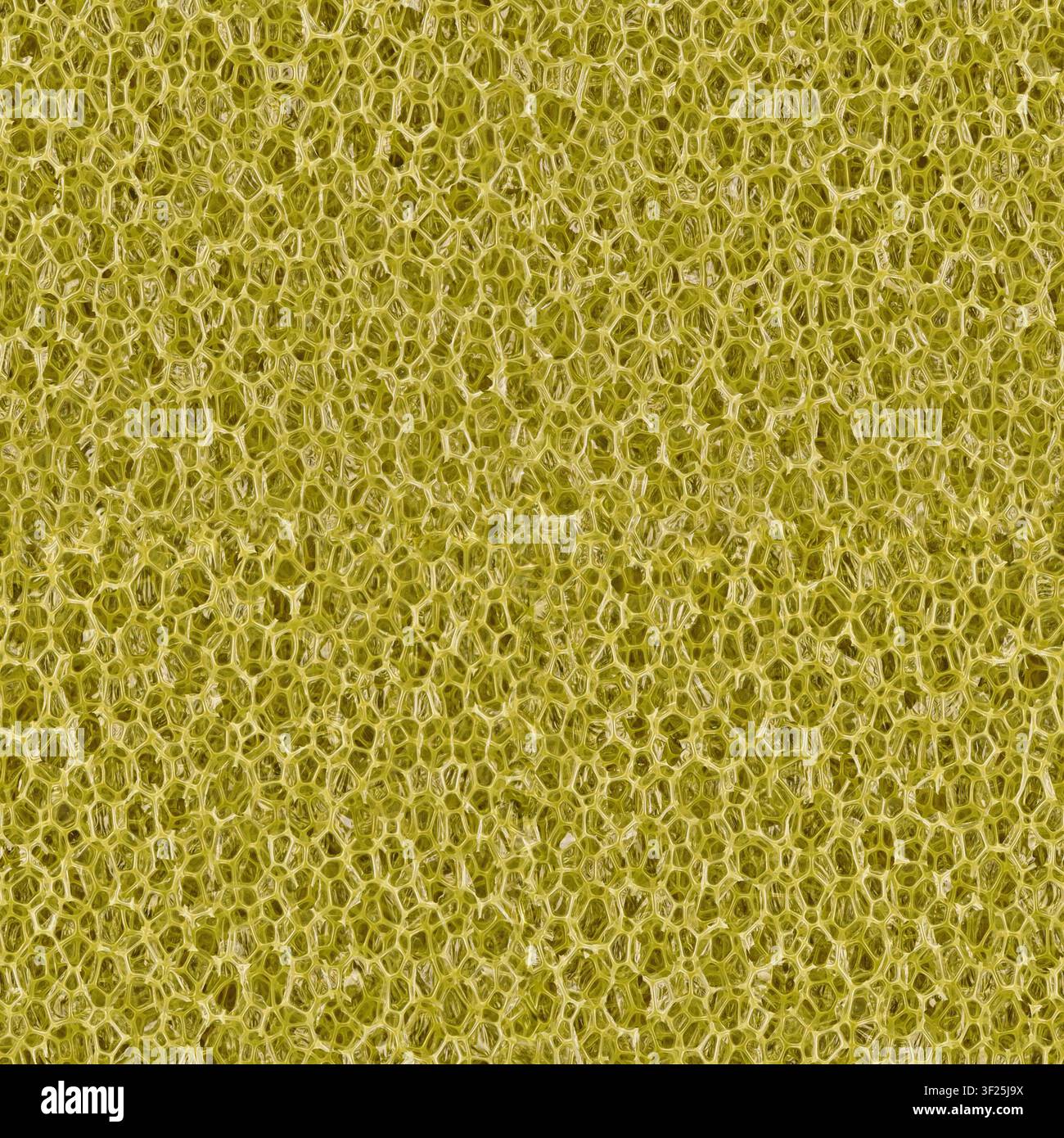 Seamless texture of yellow polyurethane foam . Stock Photo