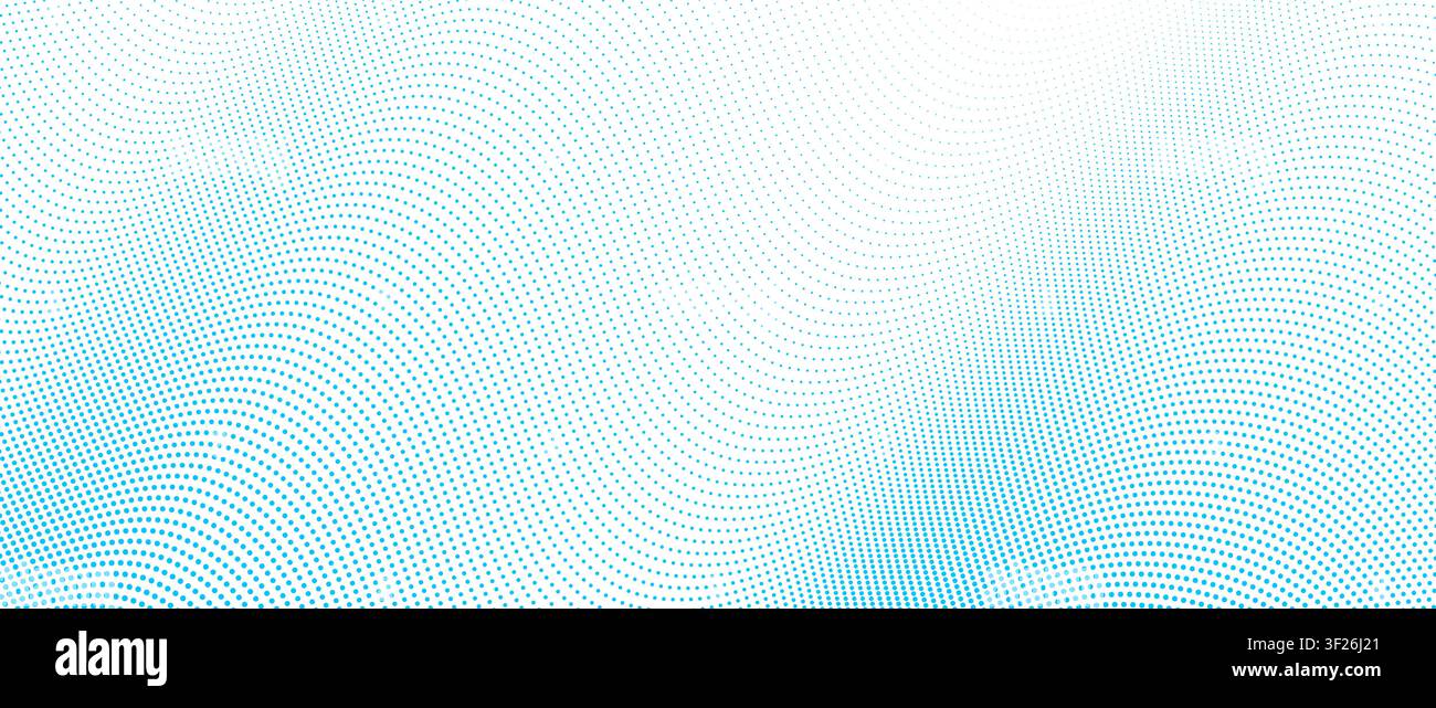 Blue dotted wave line background. Abstract halftone wave stripes texture. Vector tech curve dashed lines wallpaper. Airy warped dynamic backdrop for poster, booklet, leaflet, presentation, brochure Stock Vector