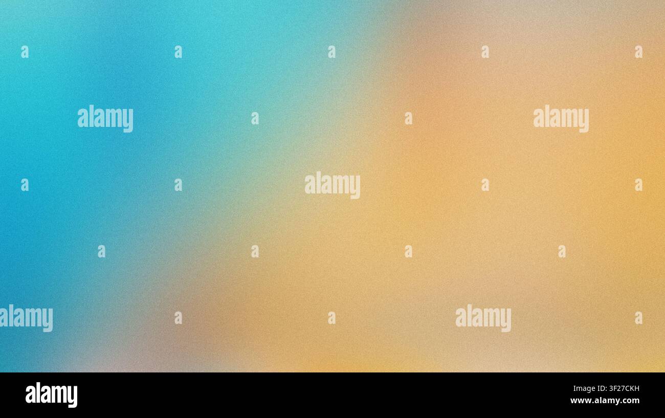 Abstract blue orange gradient background with grainy texture Stock Photo