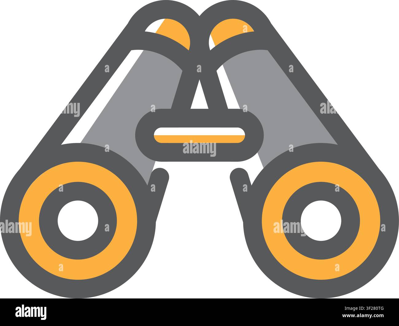 Binoculars Icon, Optical Instrument, Magnification, Viewing Tool Stock Vector