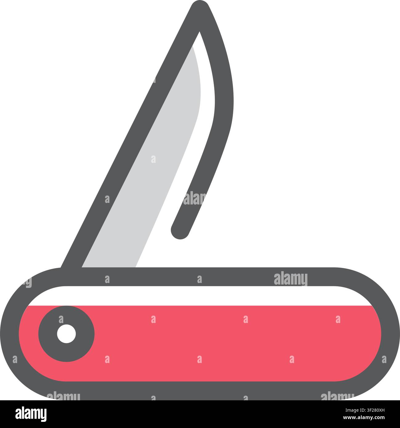 Pocket Knife Icon, Folding, Multi-tool, Camping, Outdoor Stock Vector