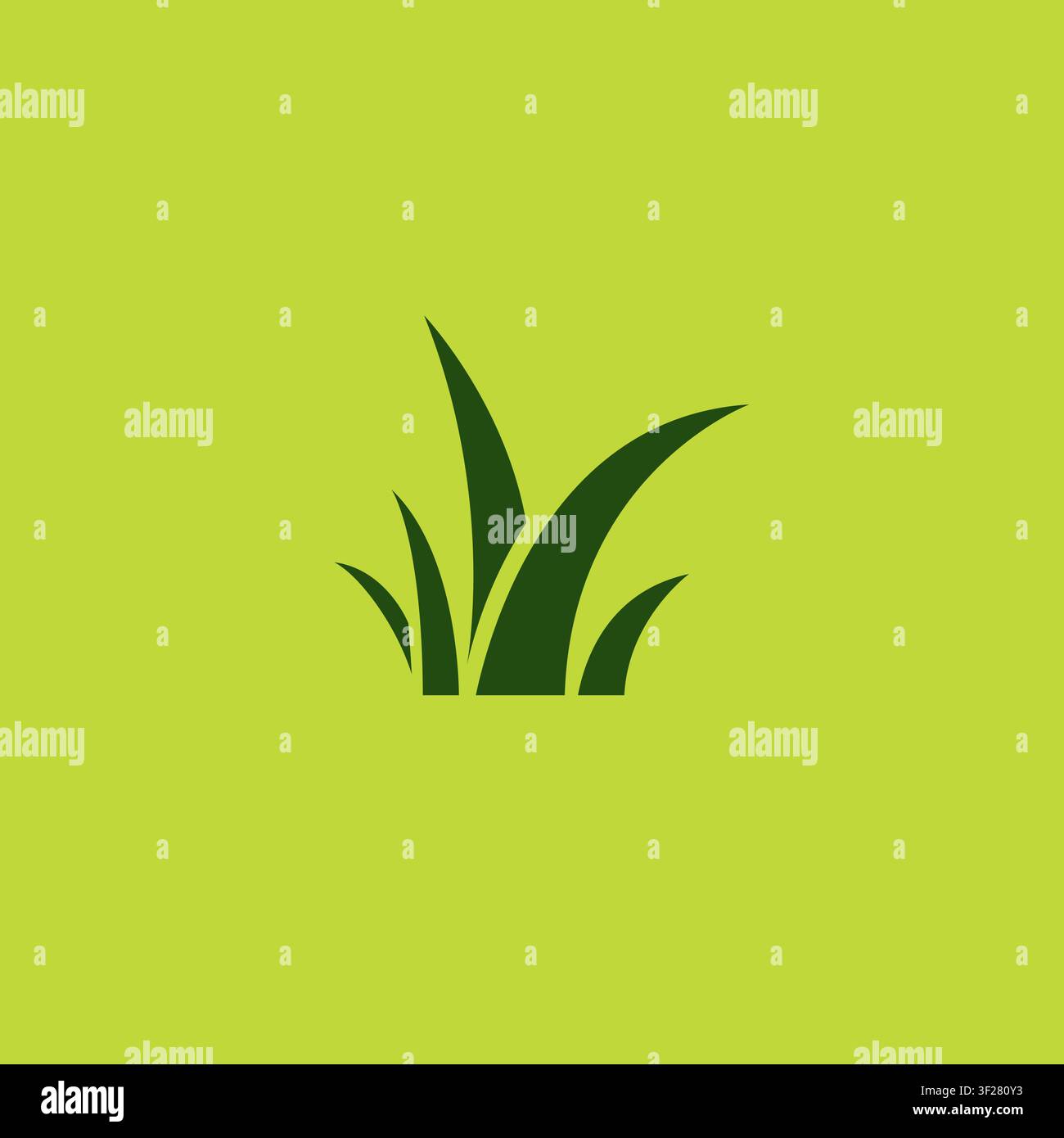 Creative grass logo template design vector illustration. grass icon Stock Vector