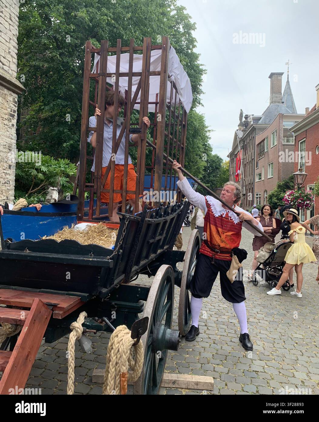 Rembrandt days in Leiden. 12.07.2026. Leiden Netherlands - Smartphone Captured Stock Image
