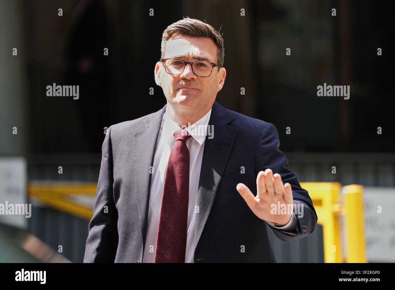 Andy Burnham arrives for a labour party leadership special conference in London, Friday, July 17, 2026.(AP Photo/Alberto Pezzali) Stock Photo
