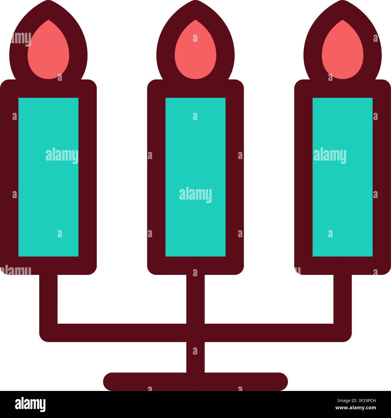Candle Light Icon, Candlelight, Flame, Fire, Glow, Illumination Stock Vector
