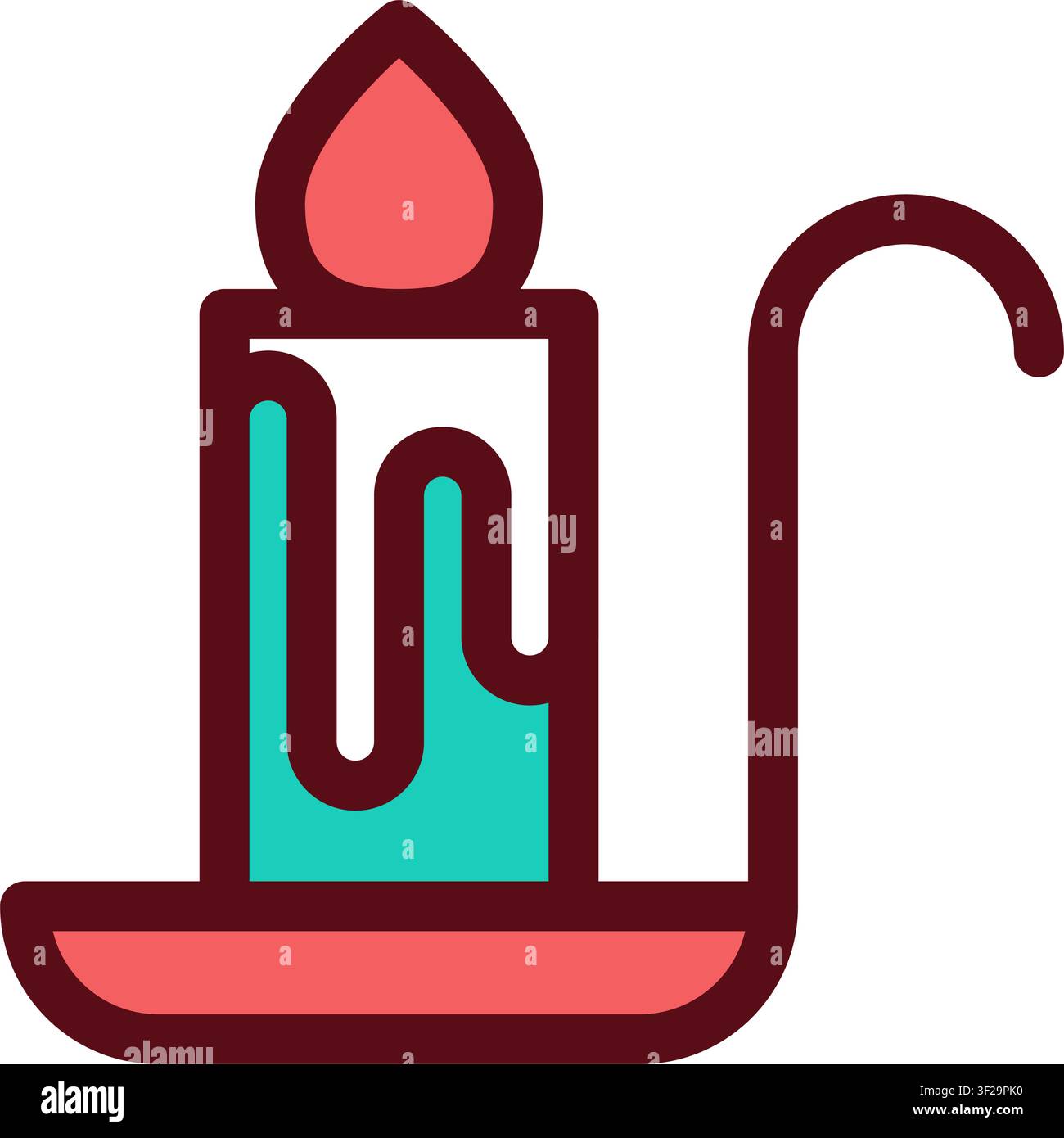 Candle Light Icon, Candlelight, Flame, Fire, Glow, Illumination Stock Vector