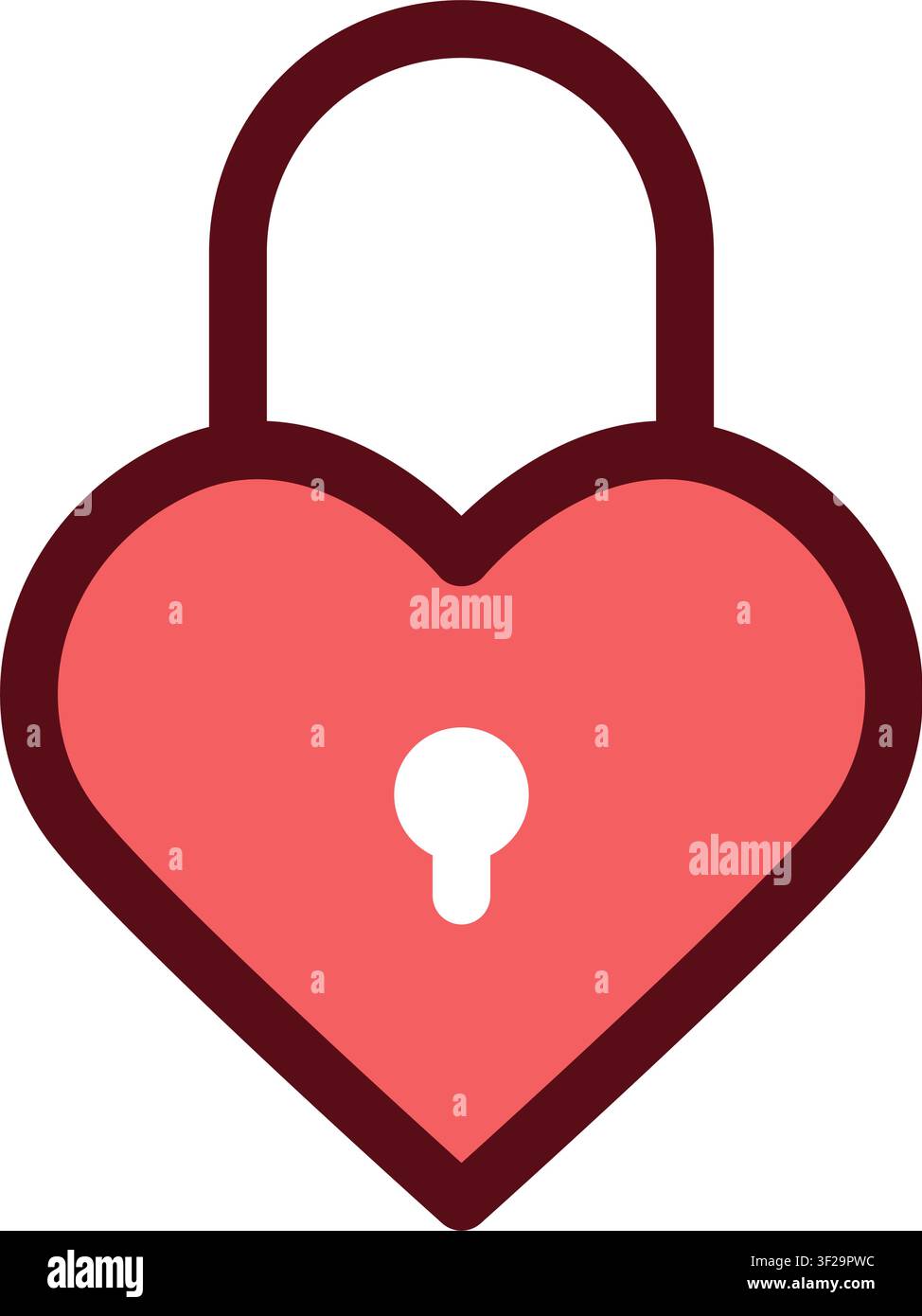 Heart Lock Icon, Padlock, Security, Protection, Love, Romance Stock Vector