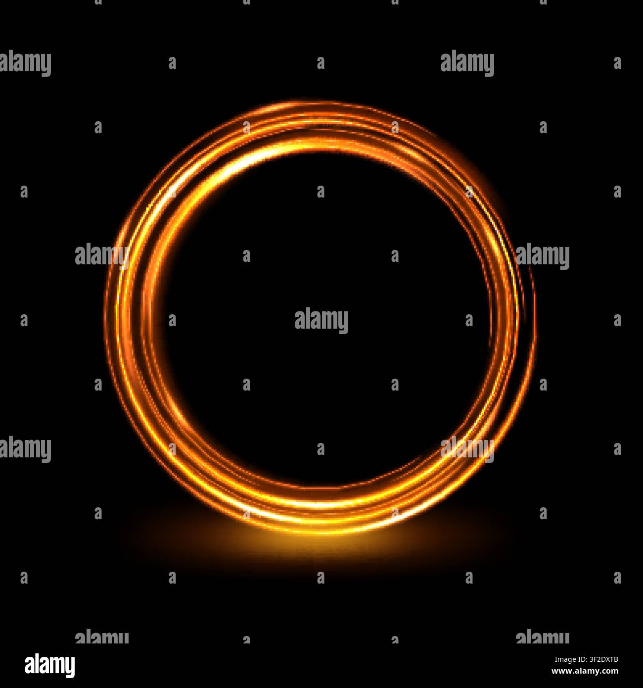 Gold Lens Flare Light Effect. Isolated, Vector Illustration Stock Vector