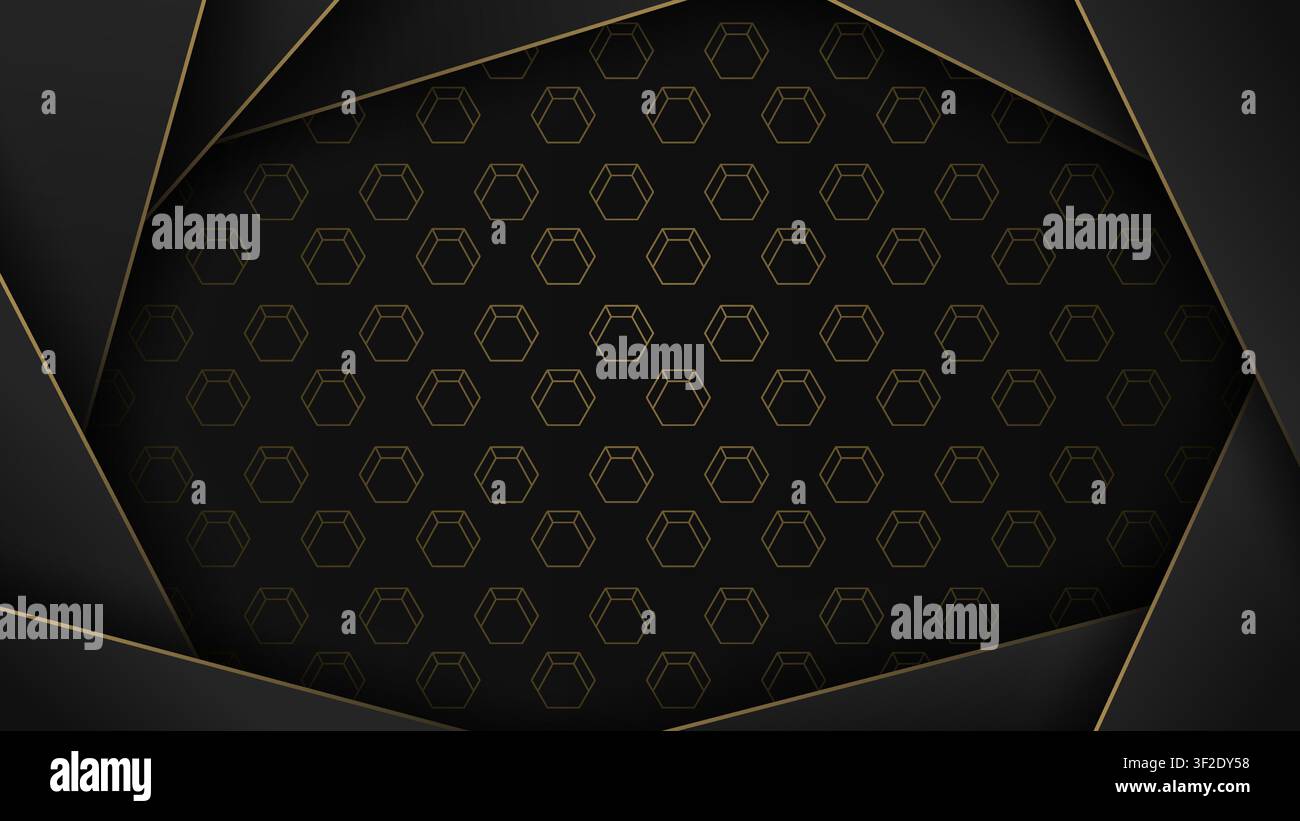 Luxury Polygonal Pattern Widescreen Background. Vector Template, Vector Illustration Stock Vector