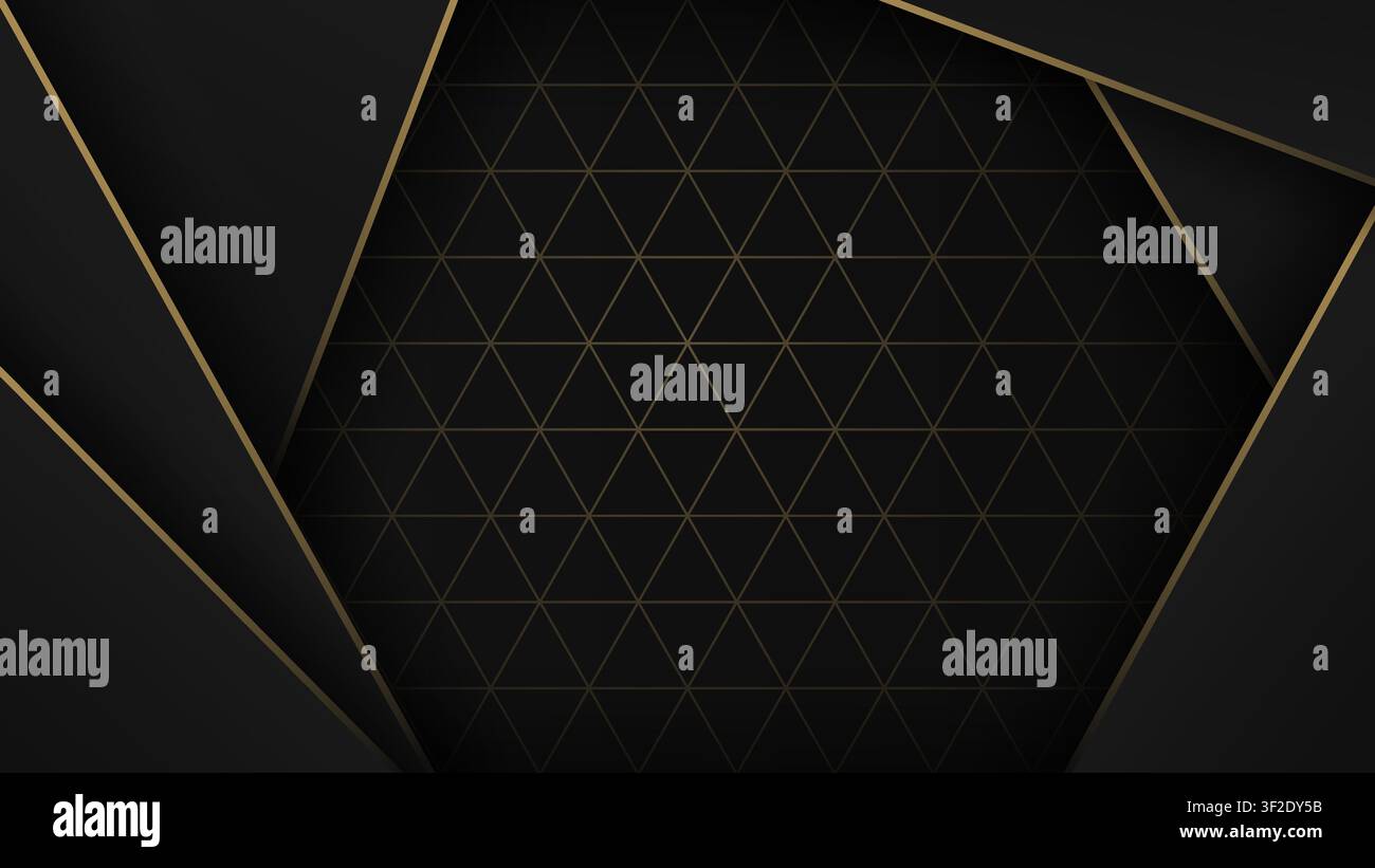 Luxury Polygonal Pattern Widescreen Background. Vector Template, Vector Illustration Stock Vector
