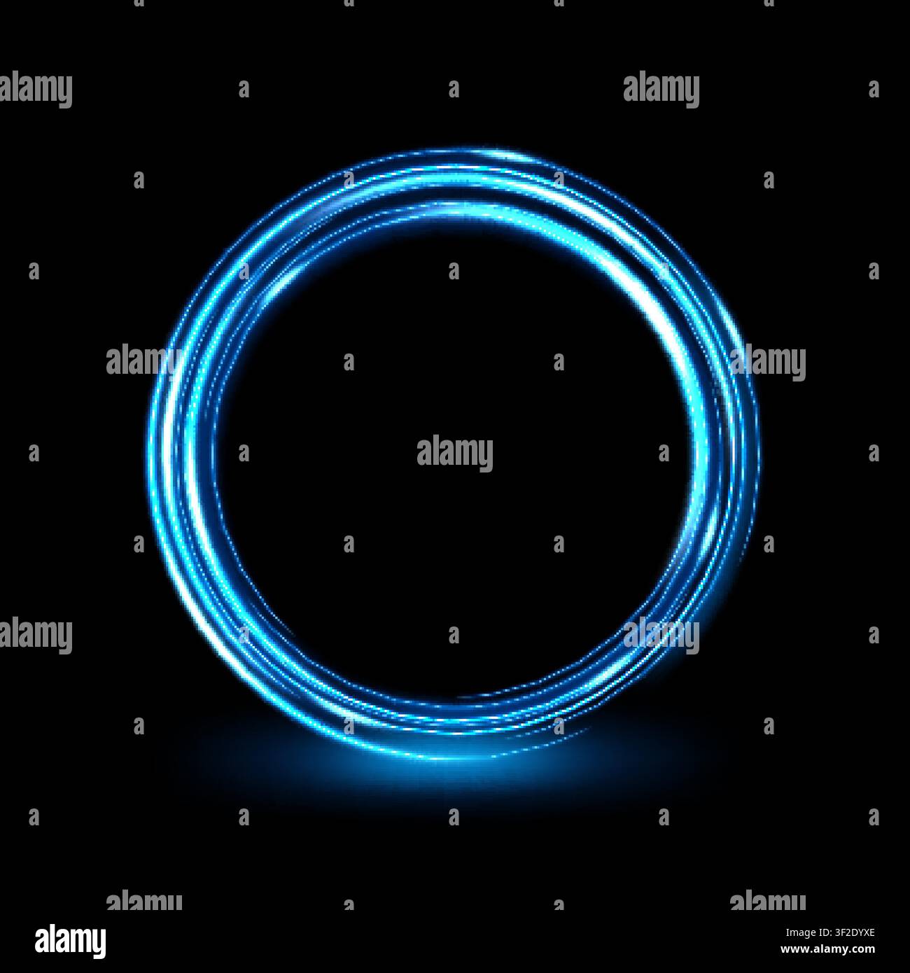 Blue Lens Flare Light Effect. Isolated, Vector Illustration Stock Vector