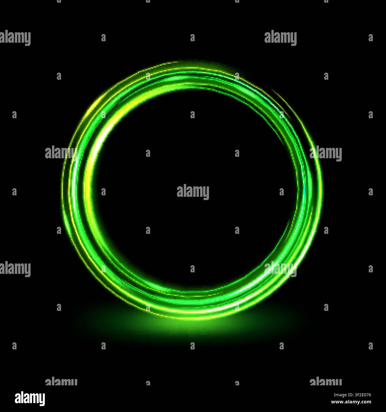 Green Lens Flare Light Effect. Isolated, Vector Illustration Stock Vector