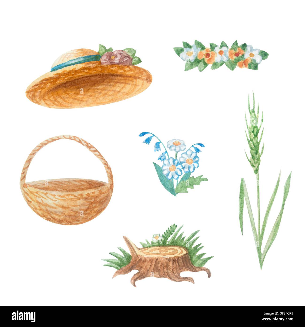 Tree Trunk Hat Cereal ear garland hi-res stock photography and images - Alamy