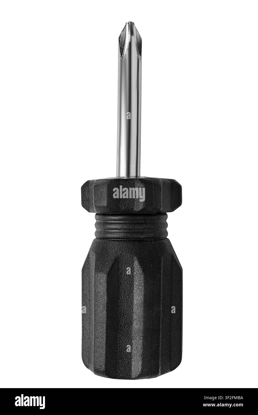 Crosshead small screwdriver isolated on white background Stock Photo