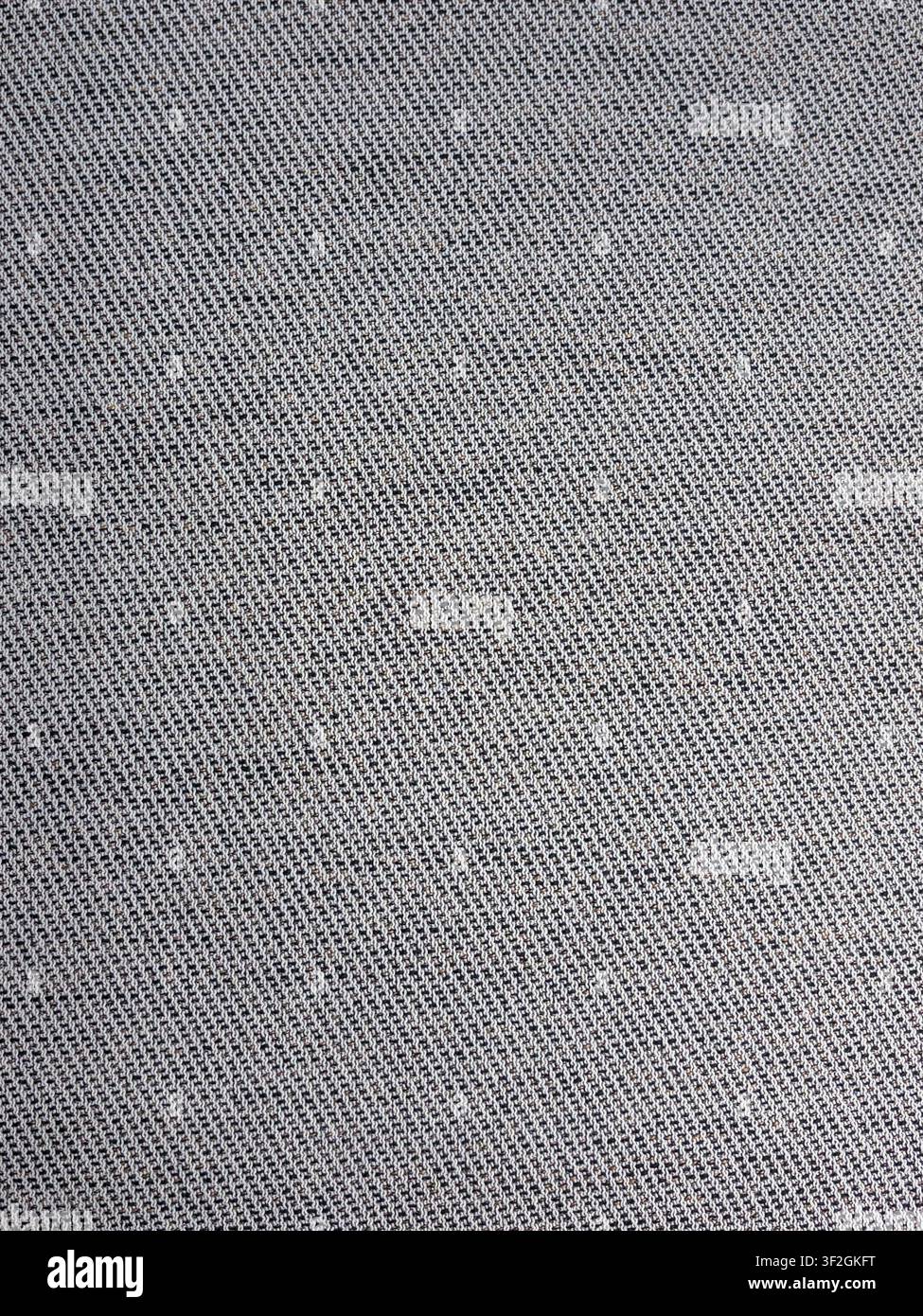 Gray black knitted textile texture background with dense loop pattern Stock Photo