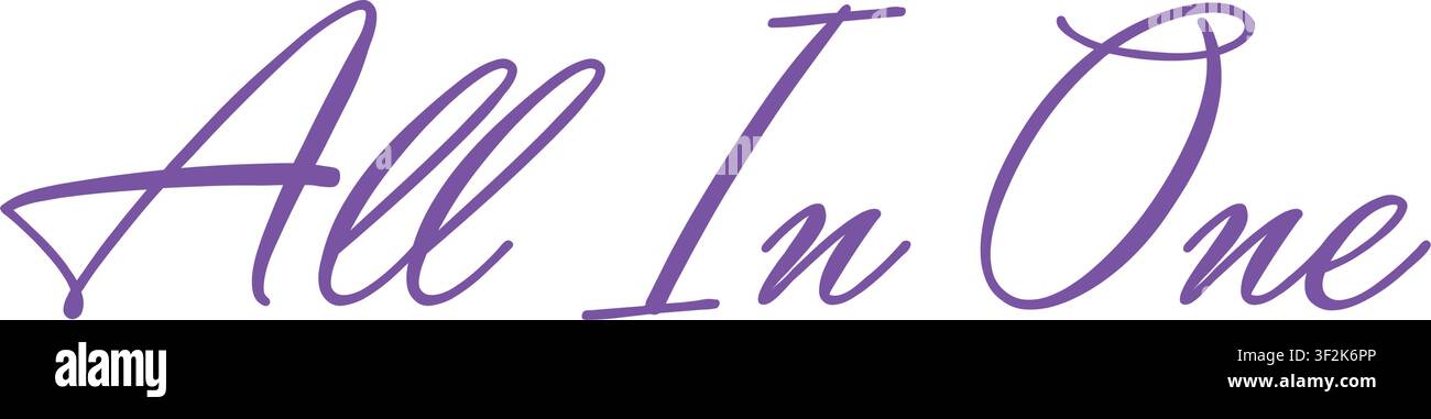 Elegant Script All In One Text Effect Stock Vector